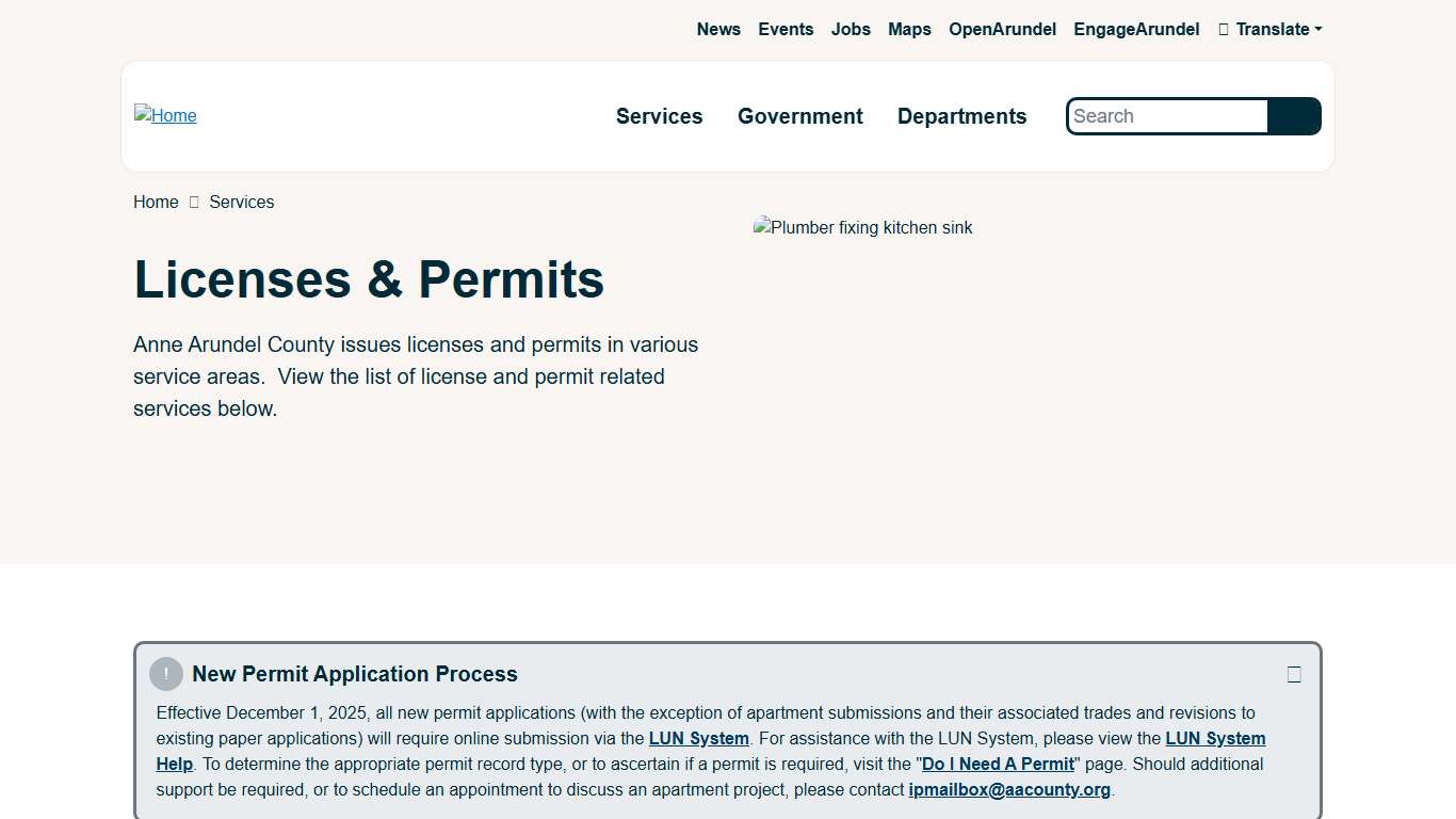 Licenses & Permits Anne Arundel County Government